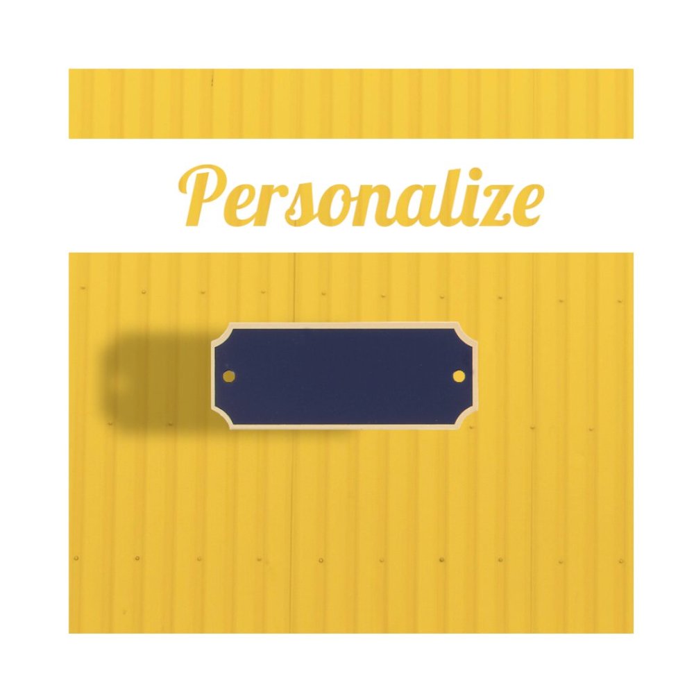 Laserable Black Brass Perpetual Plate with Gold Border